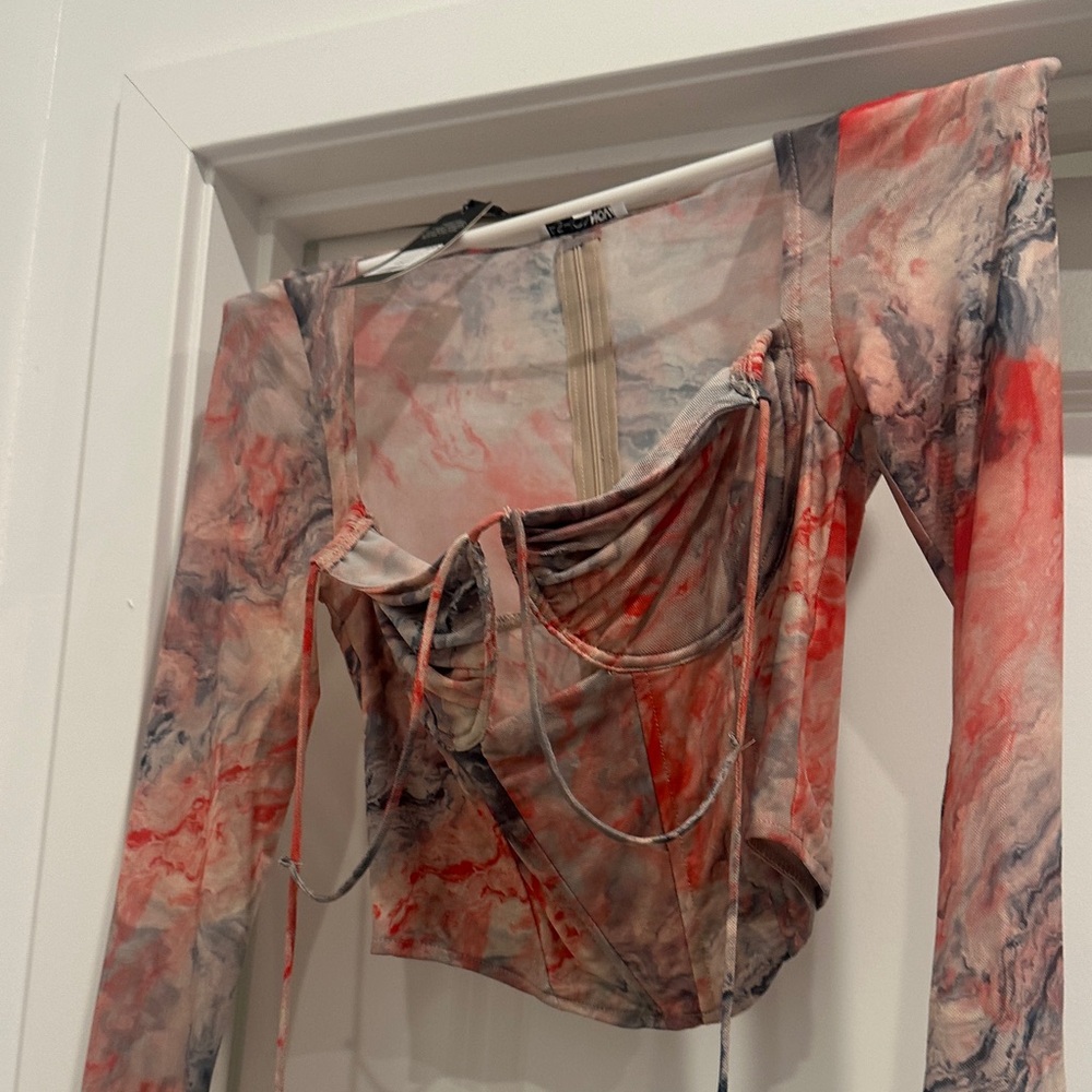 Marble Long Sleeve Top